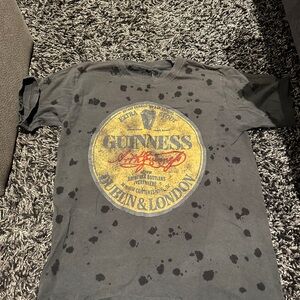 Guinness Charcoal Tee with Vintage Yellow Logo